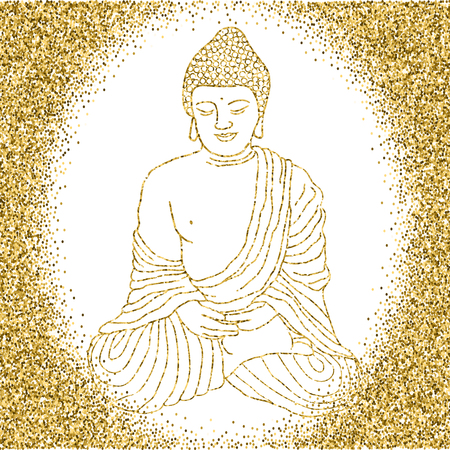 Buddha in meditationのイラスト素材