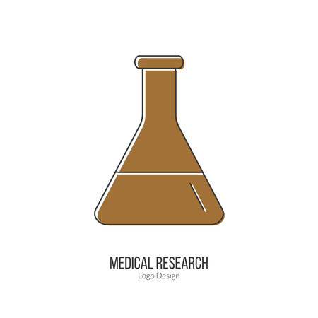Chemistry flask, laboratory glassware.のイラスト素材