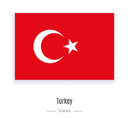 National flag of Turkey. World content. Vector illustration.のイラスト素材
