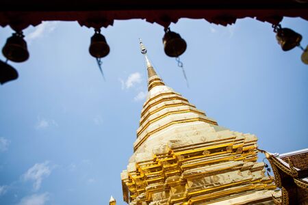 Wat Phrathat Doi Suthep temple in ChiangMaiの写真素材