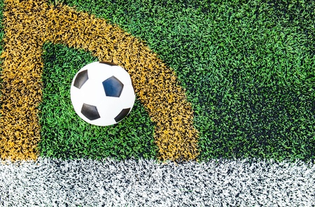 Soccer in the soccer fieldの写真素材