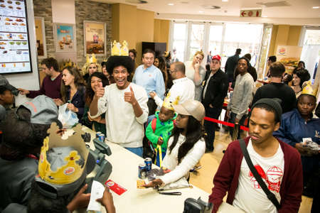 Pretoria, South Africa - June 28 2014: Burger King Restaurant Opening Dayのeditorial素材