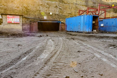 Witbank, South Africa - July 25 2011: Open Pit Coal Mining and Equipmentのeditorial素材