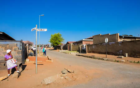 Johannesburg, South Africa, September 11, 2011, People and streets in urban Soweto South Africaのeditorial素材
