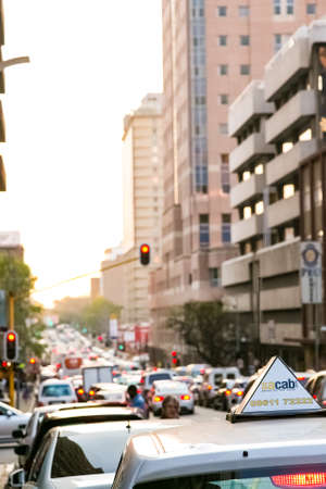 Johannesburg, South Africa - August 29 2013: Street scenes of Braamfontein Suburb of Johannesburg CBD during afternoon rush hourのeditorial素材