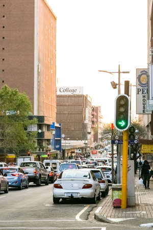Johannesburg, South Africa - August 29 2013: Street scenes of Braamfontein Suburb of Johannesburg CBD during afternoon rush hourのeditorial素材