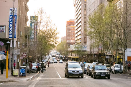 Johannesburg, South Africa - August 29 2013: Street scenes of Braamfontein Suburb of Johannesburg CBD during afternoon rush hourのeditorial素材