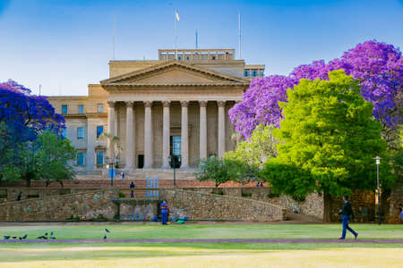 Johannesburg, South Africa - October 09 2018: Exterior view of the Great Hall at the University of the Witwatersrand in Johannesburg South Africaのeditorial素材