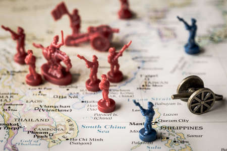 illustrative editorial concept of South China Sea tensionsのeditorial素材
