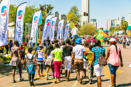 Pretoria, South Africa - September 24 2016: Floats and fancy dress costumes at the Gauteng Carnival in Pretoriaのeditorial素材