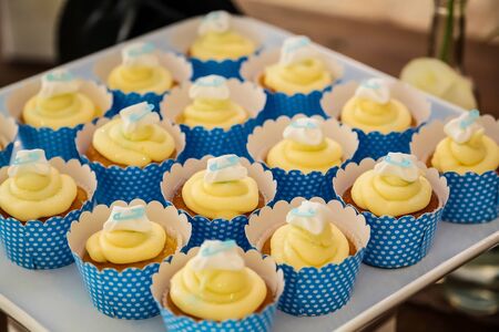 Small Fairy Cupcakes on display for catering at gala dinner banquet eventの写真素材