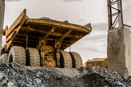 Platinum Mining and processing, Dump Truck for transporting rocks