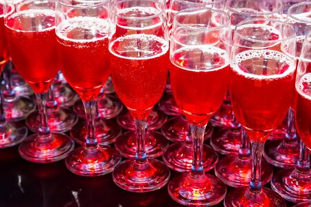 Wine Cocktail Welcome Drink at a corporate gala dinner banquet event の写真素材