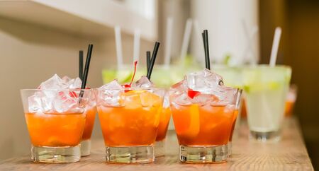 Welcome drinks at corporate eventの写真素材
