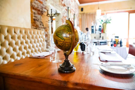 Johannesburg, South Africa - February 21 2011: Interior of Retro Bistro Restaurant in up-market area of Sandtonのeditorial素材