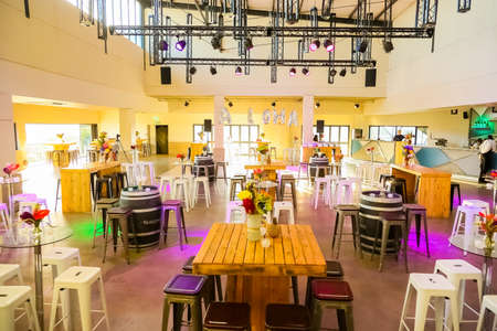 Johannesburg, South Africa - November 22, 2018: Interior of Modern Corporate Events venue and Barのeditorial素材