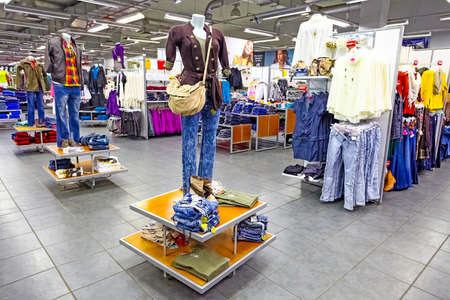 Johannesburg, South Africa - July 05 2011: Interior of a Fashion Clothing Retail Store