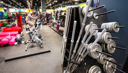 Johannesburg, South Africa - July 05 2011: Inside Interior of a Sports Equipment Storeのeditorial素材