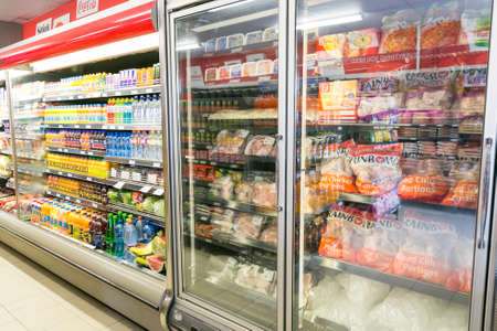 Johannesburg, South Africa - February 24, 2016: Fully stocked shelves of food and household items at local Pick n Pay grocery storeのeditorial素材