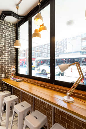 Johannesburg, South Africa - October 03 2013: Interior of Retro Cafe Coffee Shopのeditorial素材