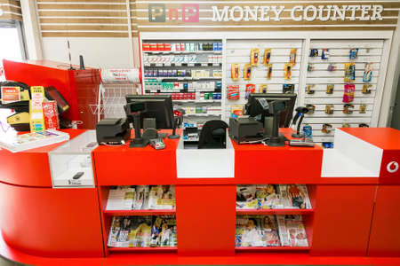 Soweto, South Africa - February 15, 2017: Service counter at checkout at local Pick n Pay grocery storeのeditorial素材