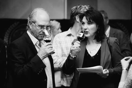 Johannesburg, South Africa - May 17, 2012: Various people at wine tasting eventのeditorial素材