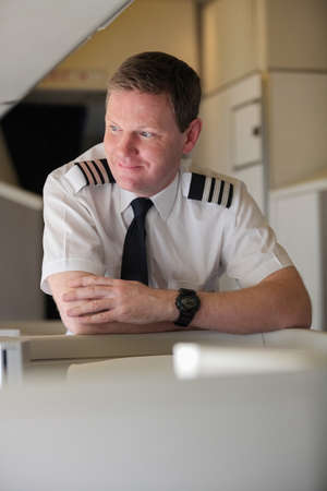 Johannesburg, South Africa - May 08 2012: British Airways Middle Aged Caucasian Male Captain Pilotのeditorial素材
