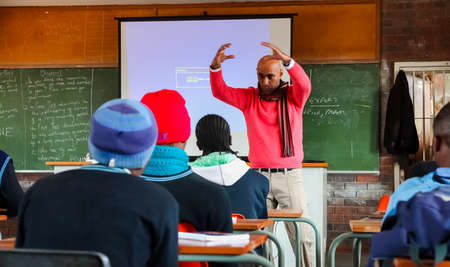Johannesburg, South Africa, July 29, 2011, African Children in Primary School Classroomのeditorial素材