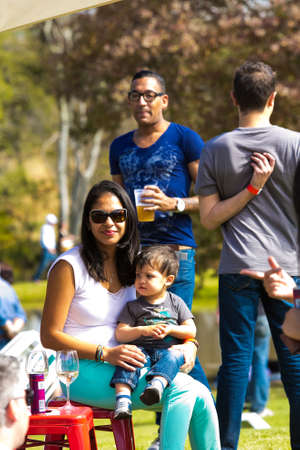 Johannesburg, South Africa - May 10 2014: Diverse People at an outdoor Food and Wine Festivalのeditorial素材
