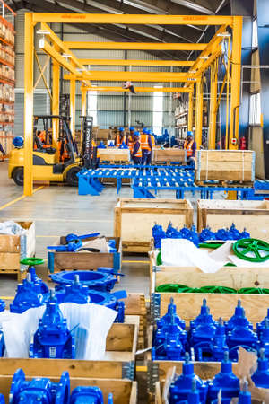 Johannesburg, South Africa - September 7 2016: Industrial Valve Manufacturing and Assembly Factory Facilityのeditorial素材