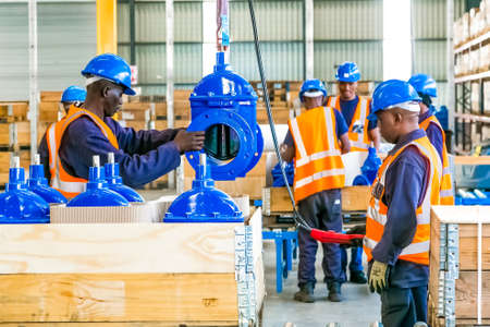 Johannesburg, South Africa - September 7 2016: Industrial Valve Manufacturing and Assembly Factory Facilityのeditorial素材