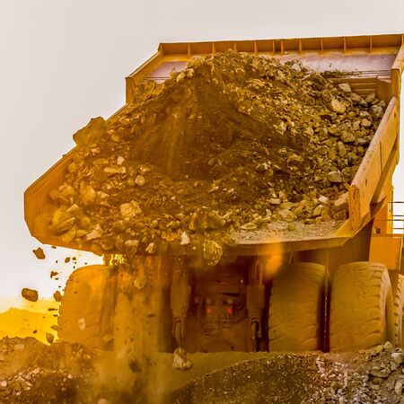 Platinum Palladium Mining and processing, Dump Truck for transporting rocks