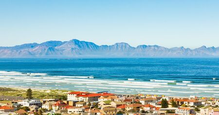 Elevated view of Muizenberg beach in False Bay Cape Town South Africa
の写真素材