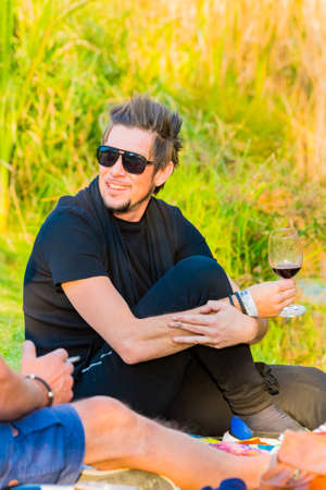 Johannesburg, South Africa - May 12 2018: People at an outdoor Food and Wine Festivalのeditorial素材