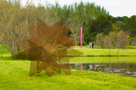 Johannesburg, South Africa - May 09 2015: Outdoor Art Sculpture Exhibition at Nirox Parkのeditorial素材