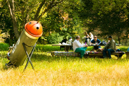 Johannesburg, South Africa - May 09 2015: Outdoor Art Sculpture Exhibition at Nirox Parkのeditorial素材