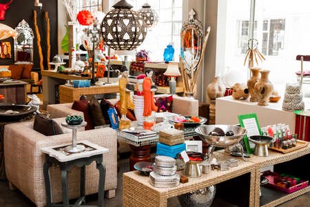 Johannesburg, South Africa - January 14, 2013: Interior of designer arts, crafts and antiques storeのeditorial素材
