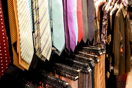 Johannesburg, South Africa - April 27 2011: Silk Ties in an Up-Market Fashion Clothing Retail Storeのeditorial素材