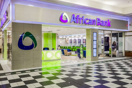Johannesburg, South Africa - July 16 2012: Inside Interior of a Modern African Bankのeditorial素材