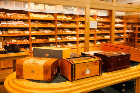 Johannesburg, South Africa - April 27 2011: Interior of an Up-Market Cigar Shopのeditorial素材