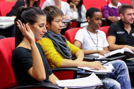 Johannesburg, South Africa, April 17, 2012, Diverse Students in College Campus lecture roomのeditorial素材