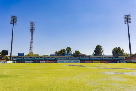 Kimberly, South Africa - February 25, 2015: Inside view of an empty Griquas Soccer Stadiumのeditorial素材