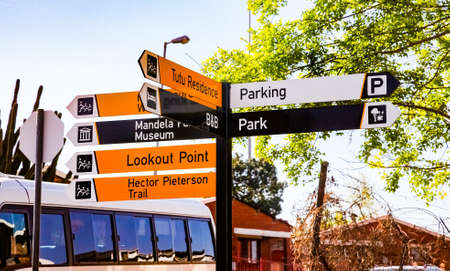 Johannesburg, South Africa, September 11, 2011, Road Sign Outside Nelson Mandela's house in Vilakazi Street Sowetoのeditorial素材