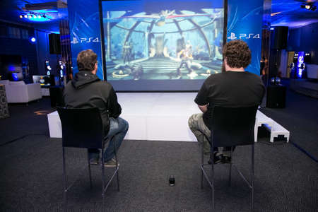 Johannesburg, South Africa - December 10 2013: Gamers at Play Station PS4 launch event