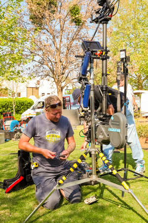 Johannesburg, South Africa, September 08, 2010, Behind the scenes on a Television advert Film Set on...