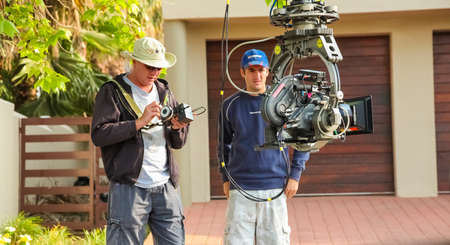 Johannesburg, South Africa, September 08, 2010, Behind the scenes on a Television advert Film Set on...