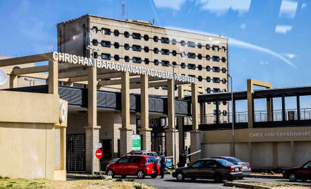 Johannesburg, South Africa, September 11, 2011, Main entrance to Chris Hani Baragwanath Hospital in Soweto South Africaのeditorial素材