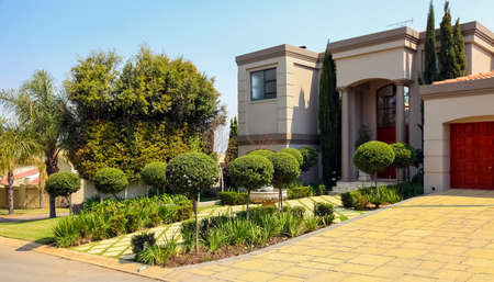 Johannesburg, South Africa, September 09, 2010, Upmarket wealthy suburban Johannesburg neighborhood in gated community estateのeditorial素材