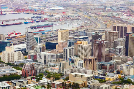 Cape Town, South Africa, December 07, 2011, Elevated view of Cape Town city foreshoreのeditorial素材
