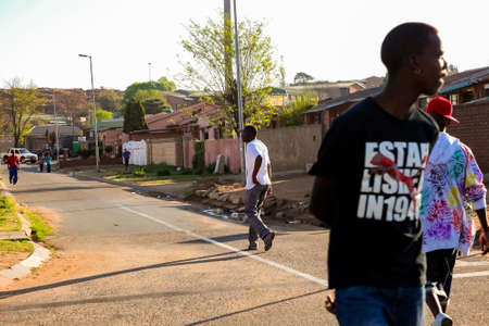 Johannesburg, South Africa, September 11, 2011, Street Photography of people in Soweto Johannesburgのeditorial素材